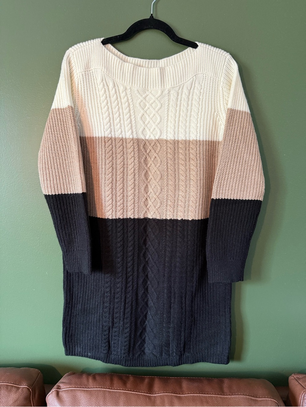 Tommy Hilfiger Cream Cable Knit Sweater